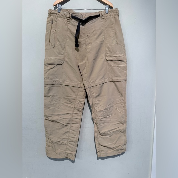 The North Face Men's Convertible Hiking Pants Outdoor Logo Pockets Size XL Beige - Picture 1 of 16